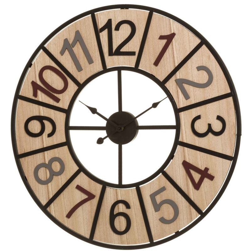 

Reloj de pared industrial marrón de metal de 59 cm