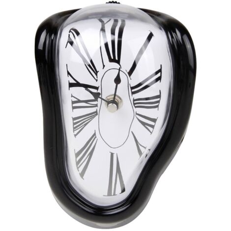 Reloj de pared infantil con diseño de oso polar, decorativo, silencioso, sin tictac, para cocina, sala de estar, dormitorio, habitación infantil (negro, 18 cm)