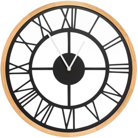 Reloj de pared LEJA 47cm madera ROBLE premium