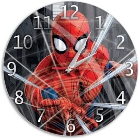 RELOJ DE PARED LEOTEC SPIDERMAN MARVEL NEGRO