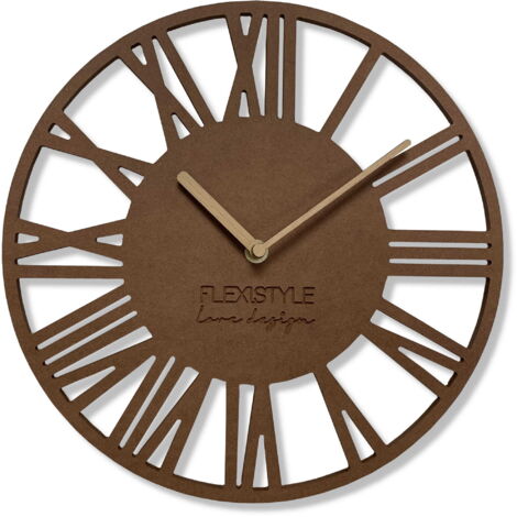 Reloj de pared Loft Piccolo marrón de 30 cm