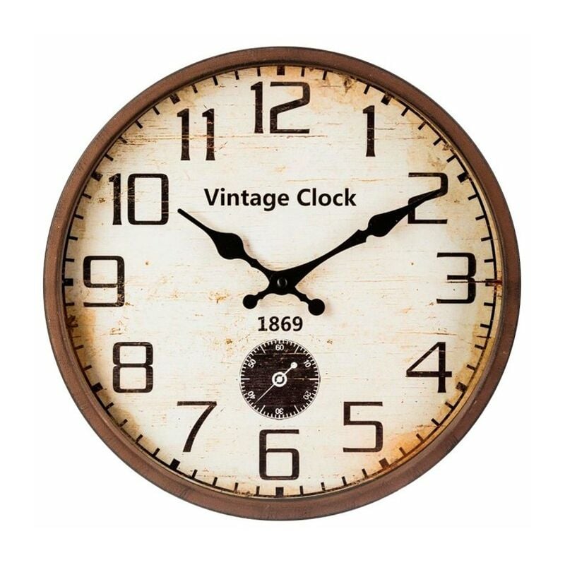 

Reloj de pared MDF marrón Vintage Clock