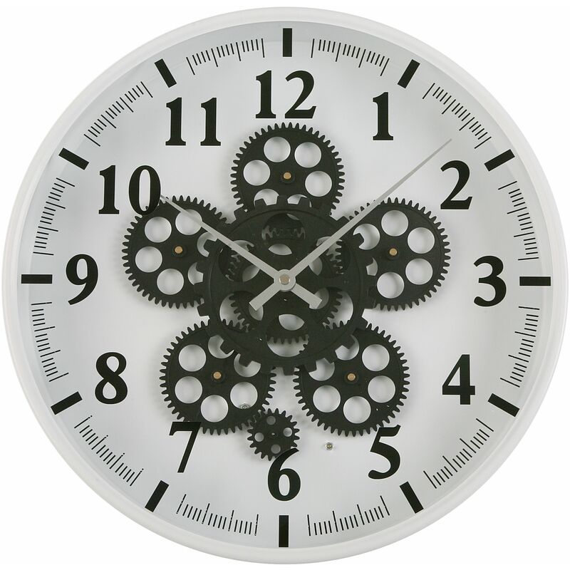 

Mintable Reloj de Pared Silencioso Decorativo, 36x6,5x36cm - Blanco - Versa