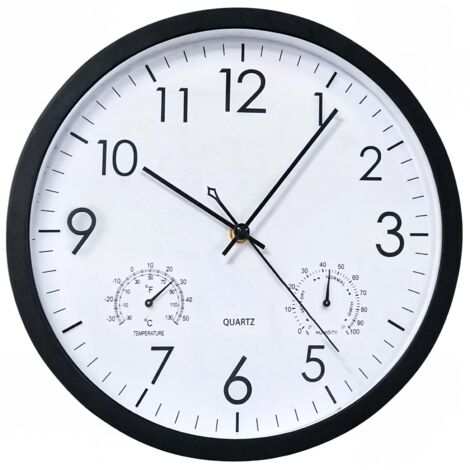 Reloj de pared moderno minimalista de madera (blanco, 30 cm)