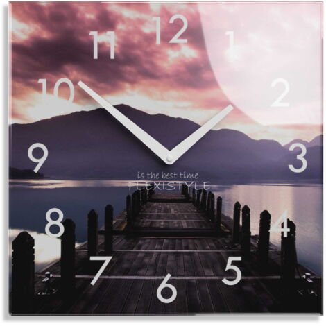 Reloj de pared moderno para el salón Purple Sunset