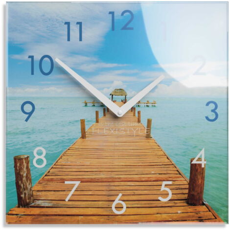 Reloj de pared moderno "Recuerdos de vacaciones"