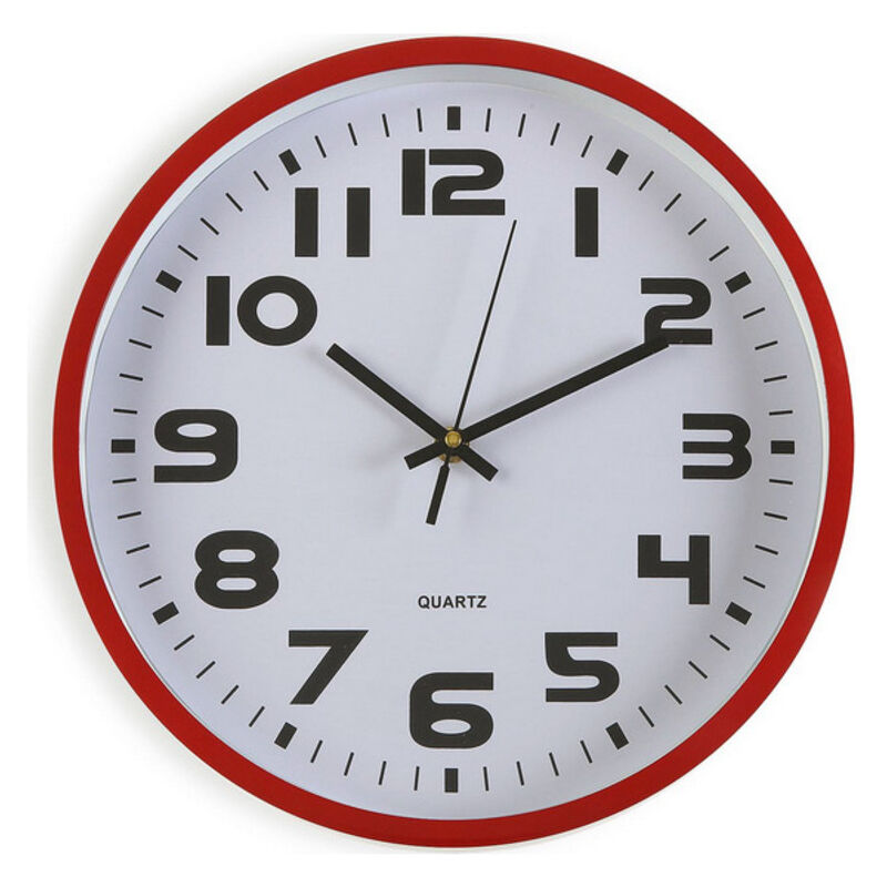 

Reloj de Pared Rojo Plástico (4,2 x 30,5 x 30,5 cm)