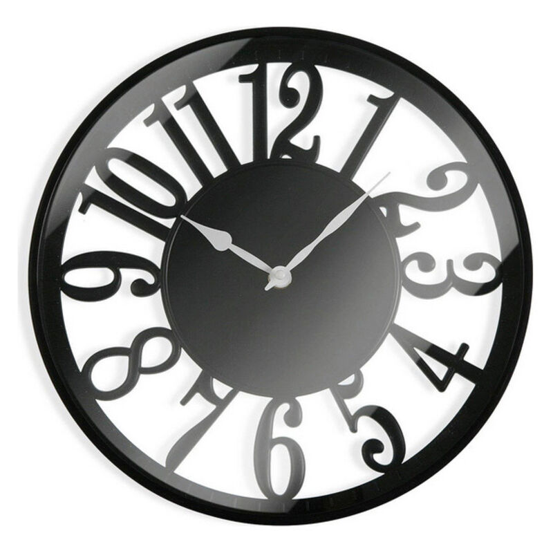

Reloj de Pared Negro Plástico (4,5 x 30 x 30 cm)