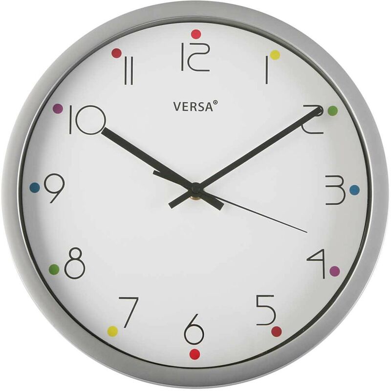 

Reloj De Pared Puntos Plateado
