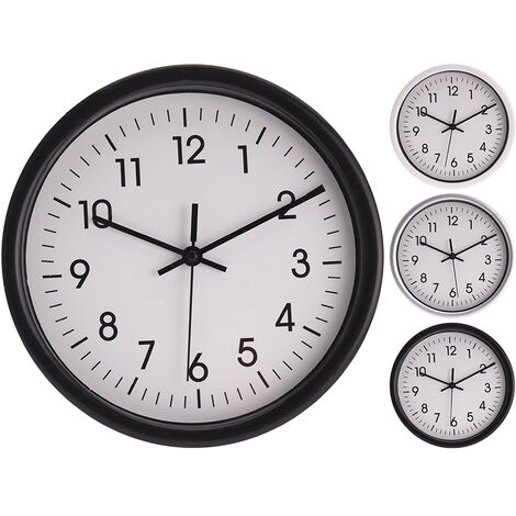 RELOJ DE PARED REDONDO FONDO BLANCO Ø20x4cm