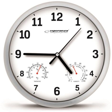 Reloj de pared – Reloj de cuarzo Ø 25 cm – Elegante, clásico para vivienda, oficina, escuela, muy silencioso con manecillas deslizantes