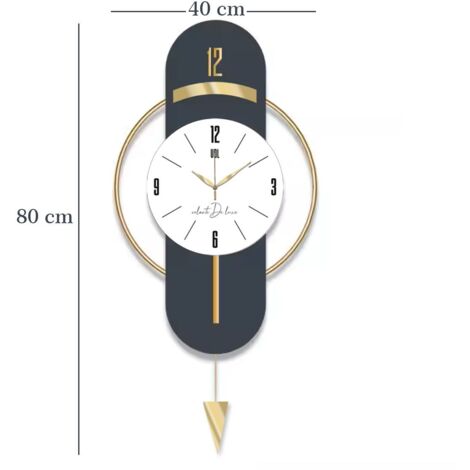 Reloj de pared, reloj decorativo, sala de estar. Clock Navy Azul
