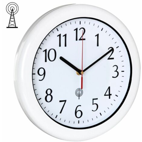 Reloj de pared resistente al agua y radiocontrolado - Ø25,4cm - con segundero