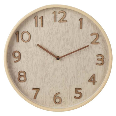 Reloj de pared silencioso con imitación de madera de 38 cm, estilo moderno y sencillo, adecuado para la decoración de salas de estar y dormitorios