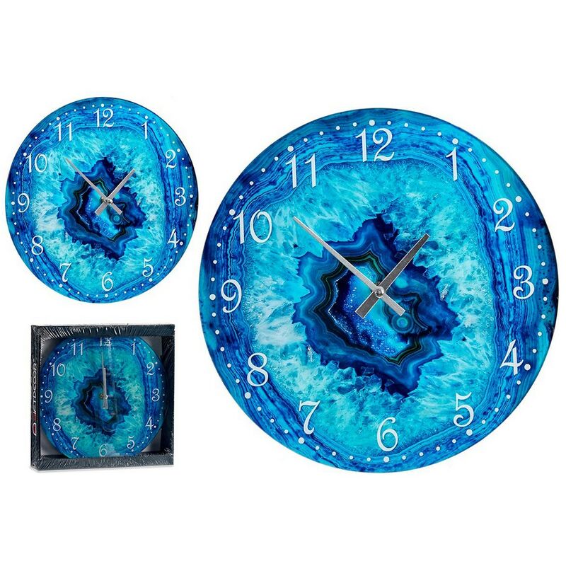 

Reloj de Pared Turquesa Cristal (30 x 4 x 30 cm)