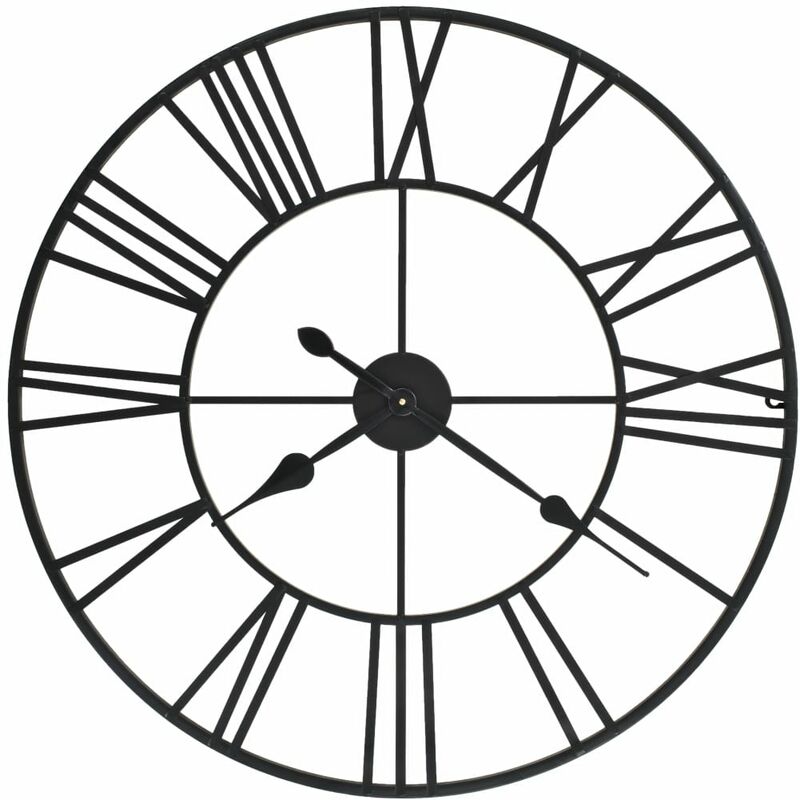 

Reloj de pared vintage movimiento cuarzo metal 80 cm XXL