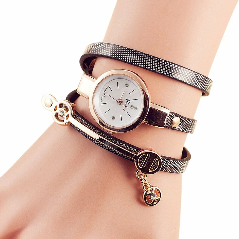 

Reloj de pulsera de cuarzo con pulsera de aleacion informal para mujer de moda, reloj de pulsera decorativo unico para mujer,Negro