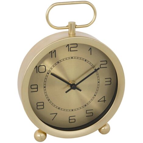 Reloj de sobremesa Irina Metal dorado H19cm - Atmosphera créateur d'intérieur