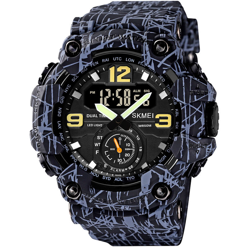 

Reloj deportivo digital para hombre Classic 5ATM Reloj deportivo a prueba de agua con alarma Cronometro Retroiluminacion LED Reloj de pulsera