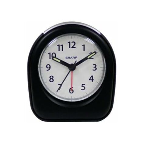 Reloj Despertador Analógico De Cuarzo MINKUROW Sharp, Negro