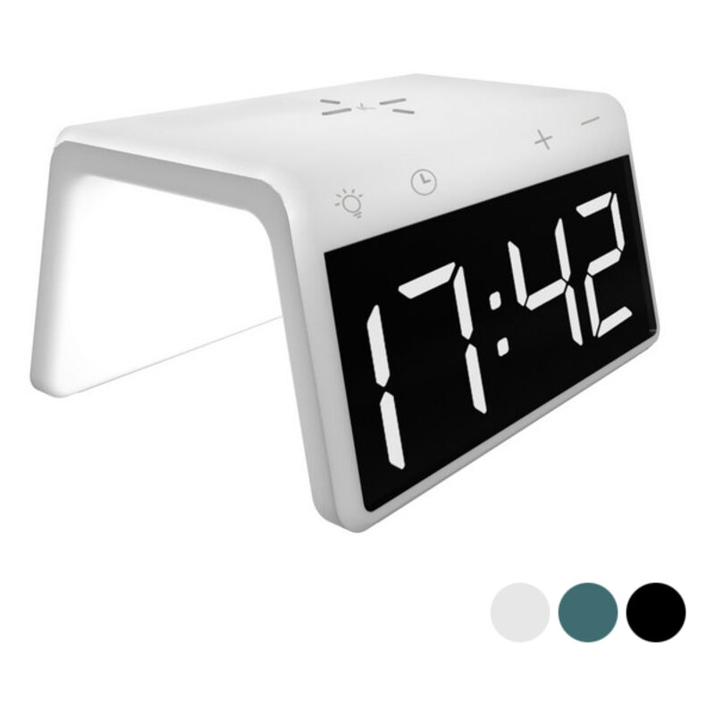 

Reloj Despertador con Cargador Inalámbrico KSIX Qi 10W