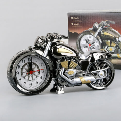 Reloj despertador creativo para motocicleta, motocicleta retro, reloj despertador para estudiantes, reloj despertador de plástico de estilo retro