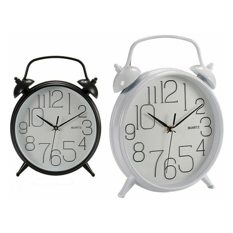 

Reloj Despertador Blanco y negro Cristal Plástico