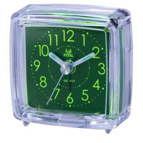 Reloj despertador cuadrado de cristal Ladydoc 07797