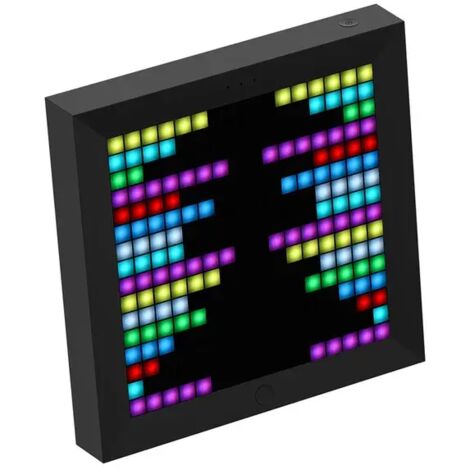 Reloj despertador digital con marco de fotos y pantalla LED programable con diseño de píxeles, decoración de neón, regalo de Año Nuevo 2023