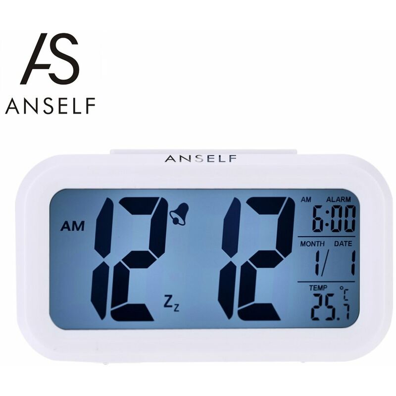 

Reloj despertador digital LED sensor de repeticion activado por luz - Anself