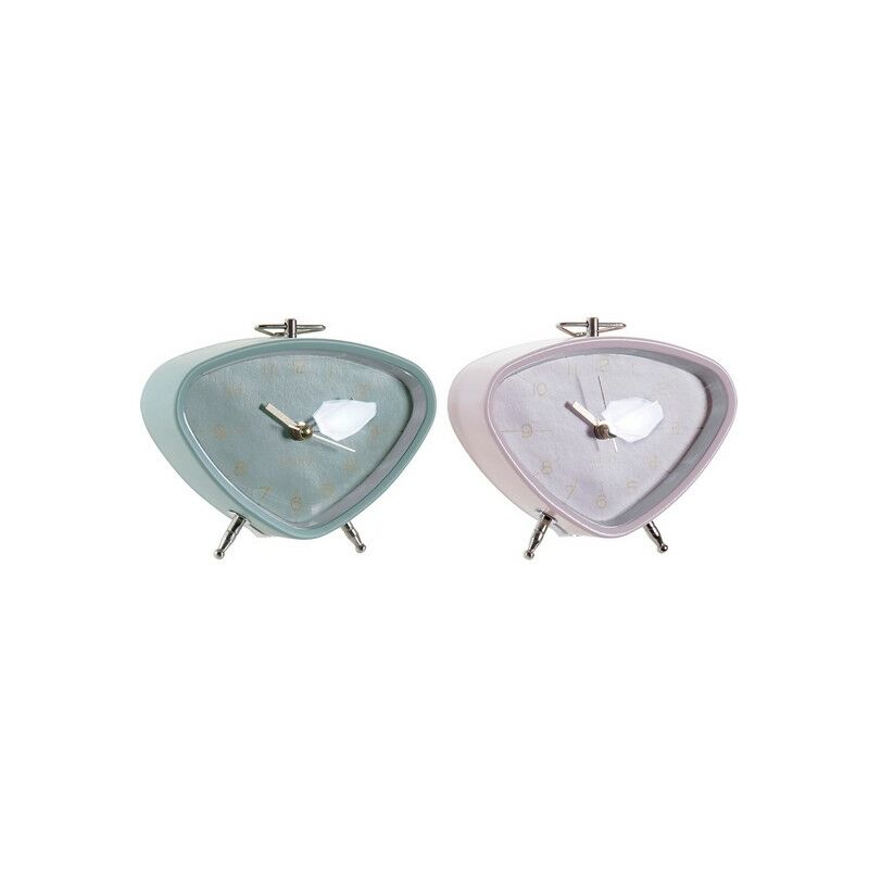 

Reloj Despertador DKD Home Decor Metal Cristal (2 pcs) (11 x 4 x 9 cm)