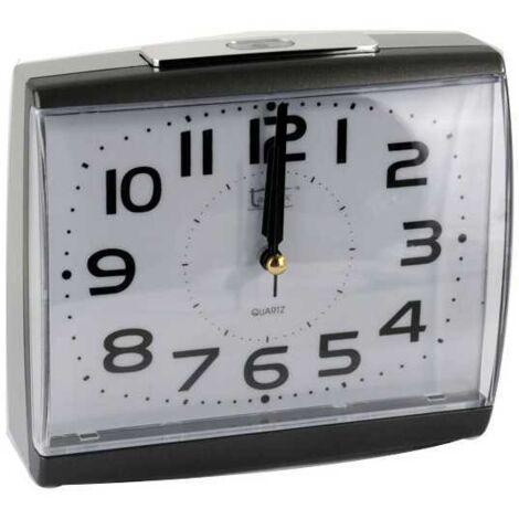 Reloj despertador estilo gris Ladydoc 07147