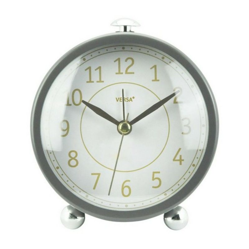 

BHD - Reloj-Despertador Gris Metal (5,7 x 11,3 x 9,8 cm)