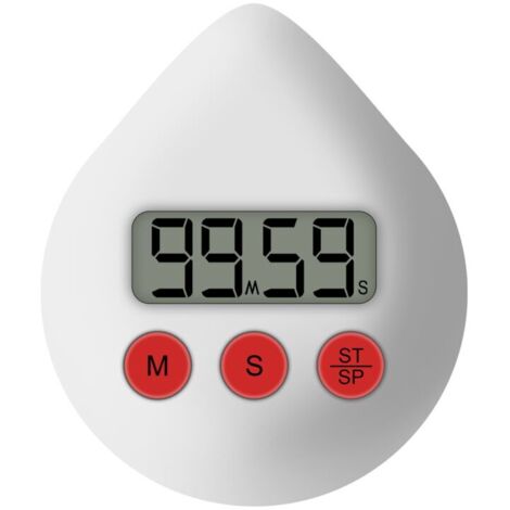 Reloj digital impermeable para baño con temporizador de ducha, indicador de temperatura y humedad, temporizador visual de cuenta regresiva, montaje en pared, color blanco.