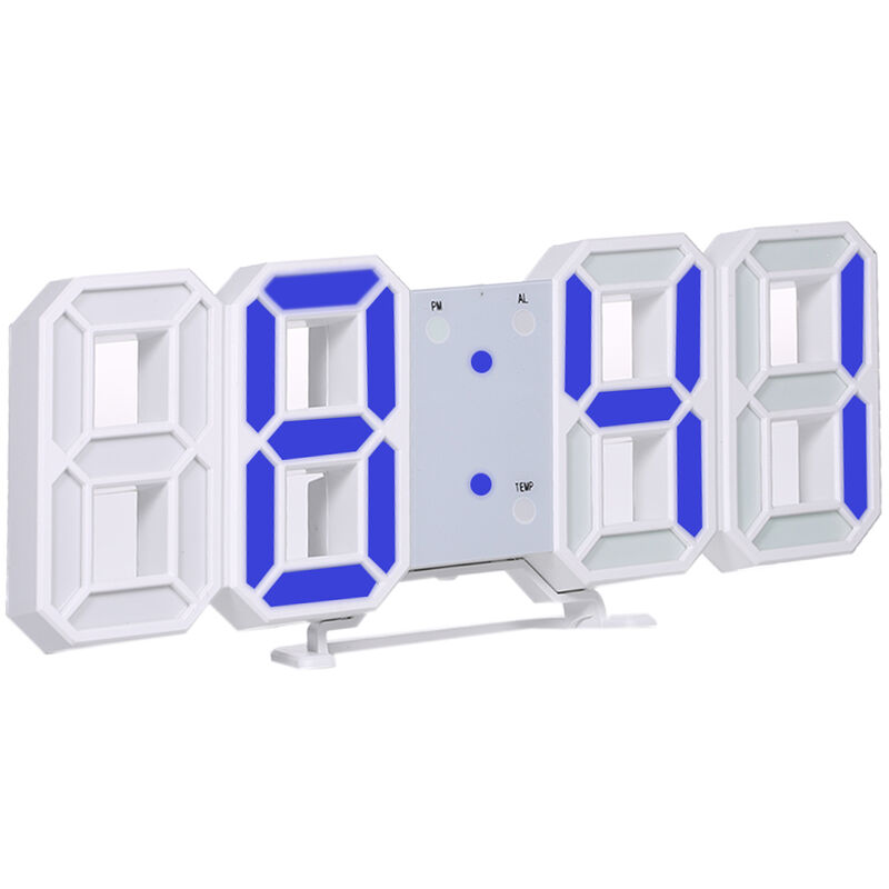 

Reloj Digital LED 3D, modo nocturno brillante, reloj de mesa electronico ajustable con brillo, pantalla de 24/12 horas, reloj despertador, colgante