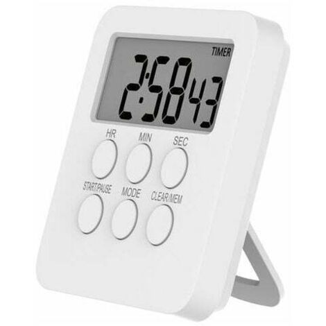 Reloj digital magnético para cocina, temporizador de cuenta regresiva, alarma de 24 horas con pantalla LCD y modo silencioso para oficina, estudio, deportes, aula, biblioteca.