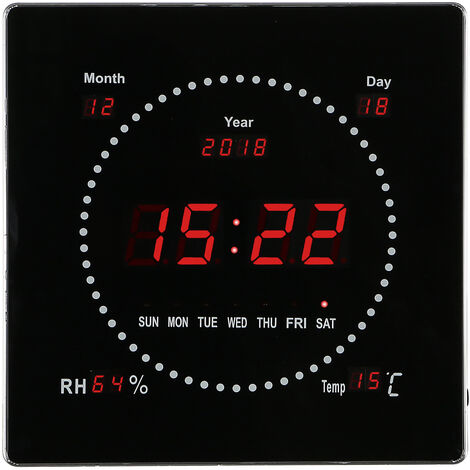 Reloj digital, Negro y rojo, 36363CM