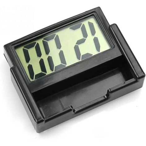 Reloj digital para coche KZQ, mini reloj para salpicadero, reloj electrónico universal, autoadhesivo con pantalla LCD, reloj de escritorio para salpicadero.