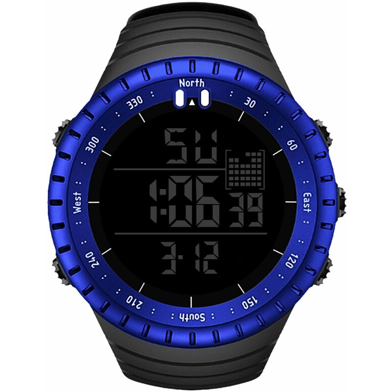 

Reloj digital para hombre Reloj deportivo Relojes digitales impermeables al aire libre Reloj de pulsera electronico luminoso LED con alarma de