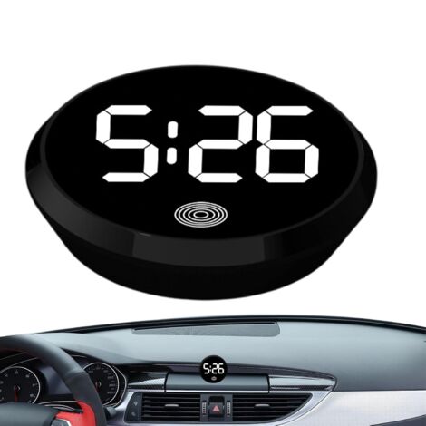 Reloj digital pequeño para coche, reloj electrónico para salpicadero, reloj digital para salpicadero, reloj multiusos para coche, 4,6 cm