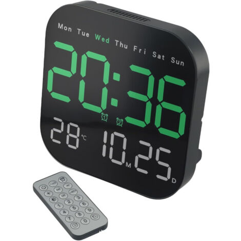 Reloj electrónico LED multifuncional para sala de estar, reloj de pared moderno, se puede colgar o colocar sobre una superficie. Reloj de doble función.