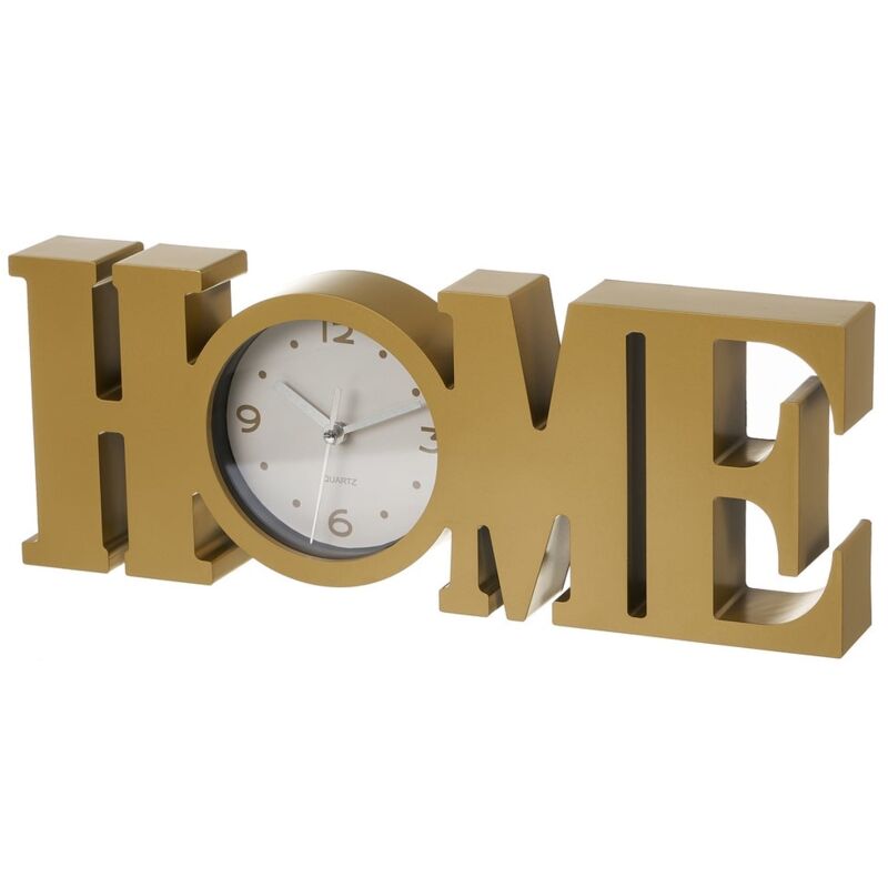 

Reloj Home dorado mate de plástico de 39x14 cm