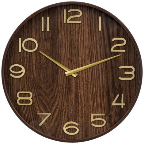 Reloj Ivana madera oscura D55cm - Atmosphera créateur d'intérieur