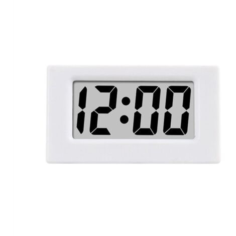 Reloj LED triangular con alarma digital electrónica para escritorio, mesita de noche o decoración blanca.