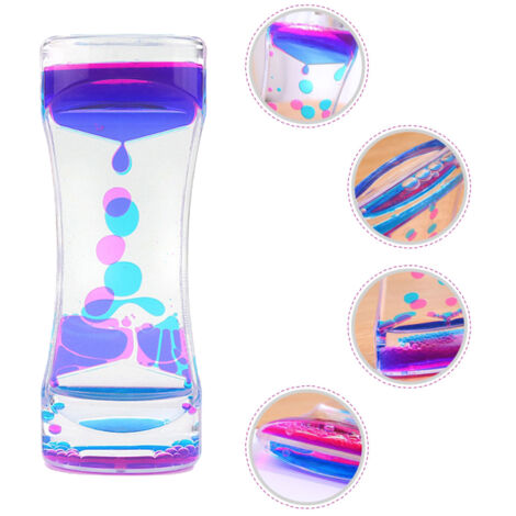 Reloj líquido colorido, juguete de relajación sensorial, temporizador de burbujas, reloj de aceite decorativo para niños y adultos.