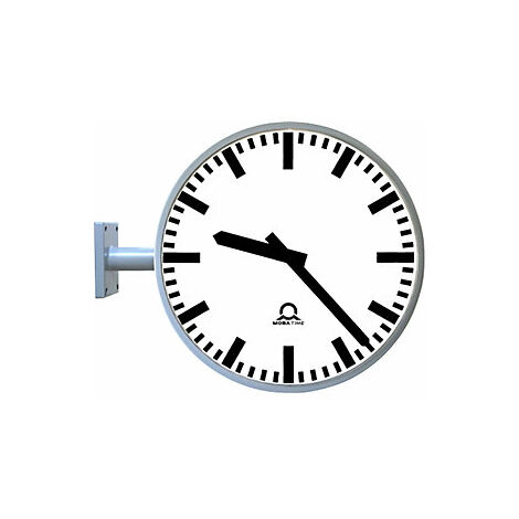 Reloj para exteriores METROLINE por ambos lados aluminio