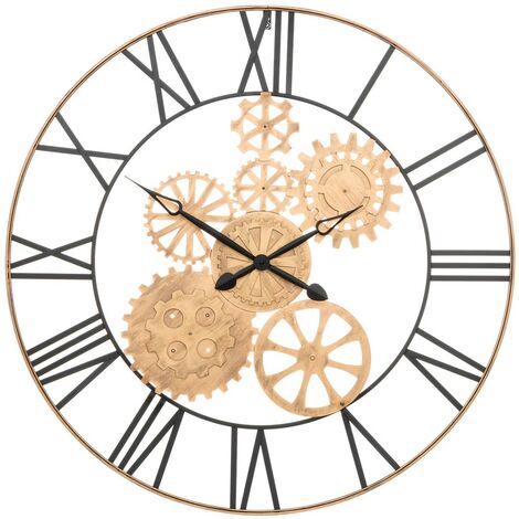 Reloj de pared Ø60 cm - Madera/Negro - THE SECRET HOME