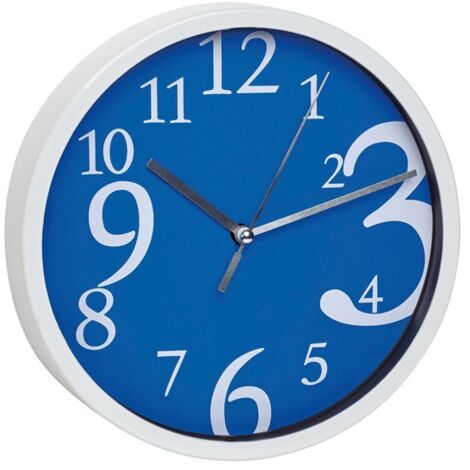 RELOJ PARED ESFERA AZUL - 20 CM