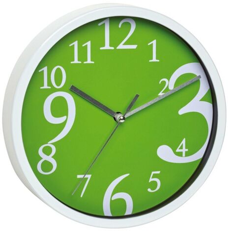 RELOJ PARED ESFERA VERDE - 20 CM