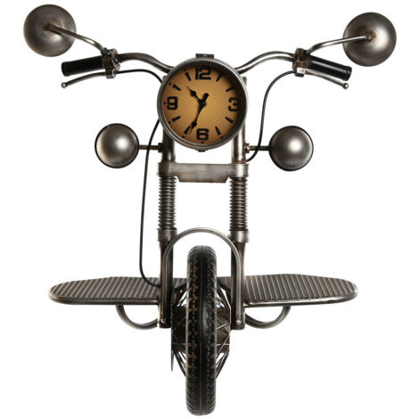 Reloj Pared Metal 60X30X78 Estanteria Plateado